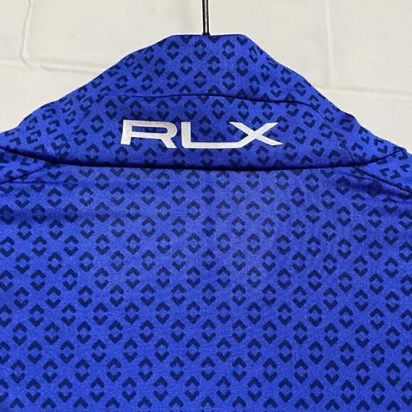 RLX Ralph Lauren Men's Golf LS Quarter Zip Blue Performance Stretch Sports Logo - Picture 7 of 11